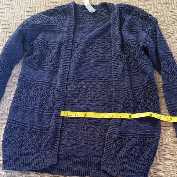 100% Cotton Navy Blue Women's Sweater - Picture 6 of 6